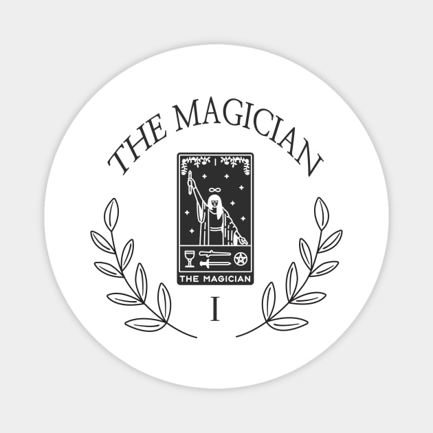 minimalistic the magician tarot Magnet by grafitytees